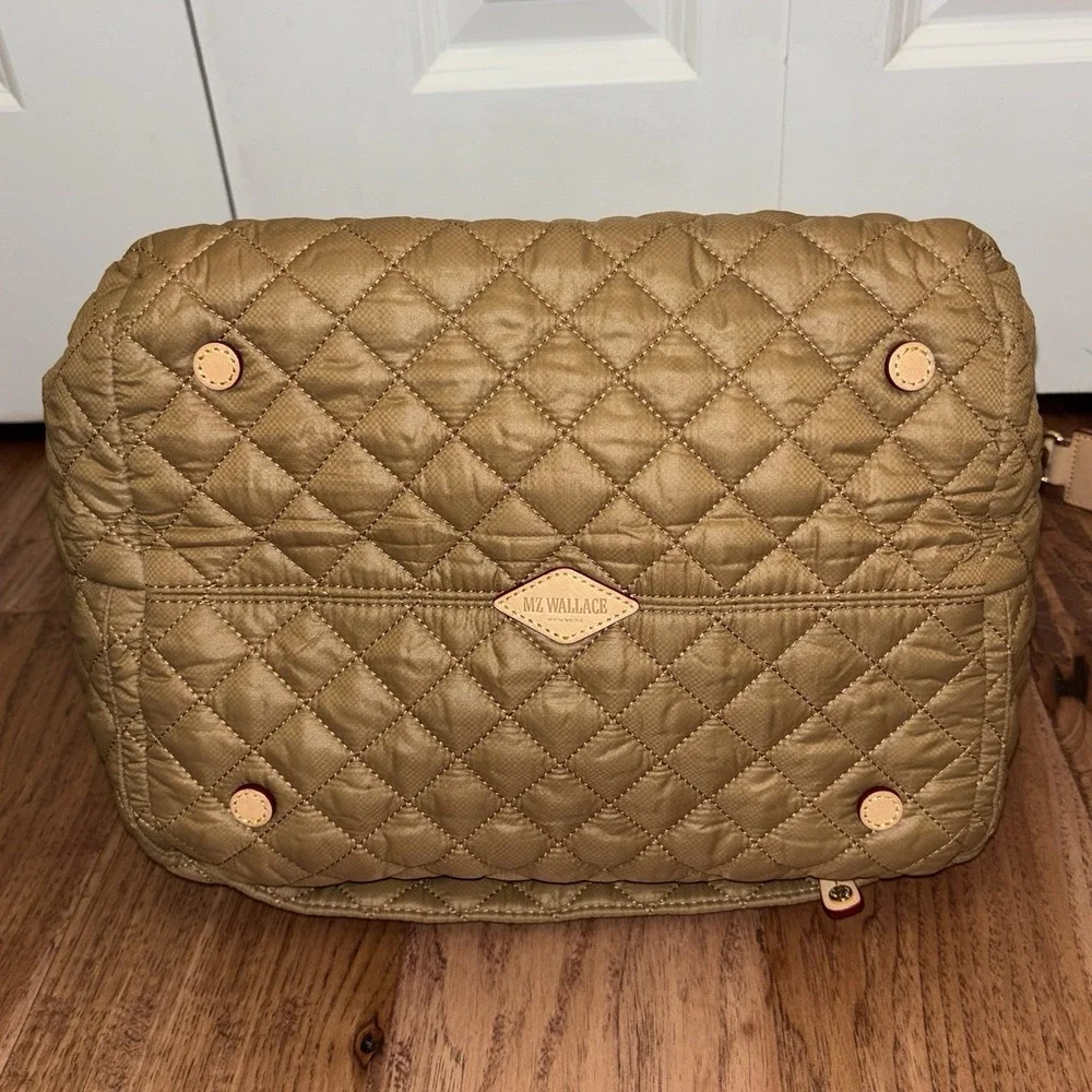 NEW MZ Wallace Buff/Caramel Medium Metro Tote Deluxe Quilted NWOT $275